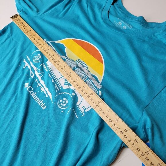 NEW OFF ROAD JEEP SUV COLUMBIA SUNSET MOUNTAINS TSHIRT m medium NWT - Picture 3 of 7